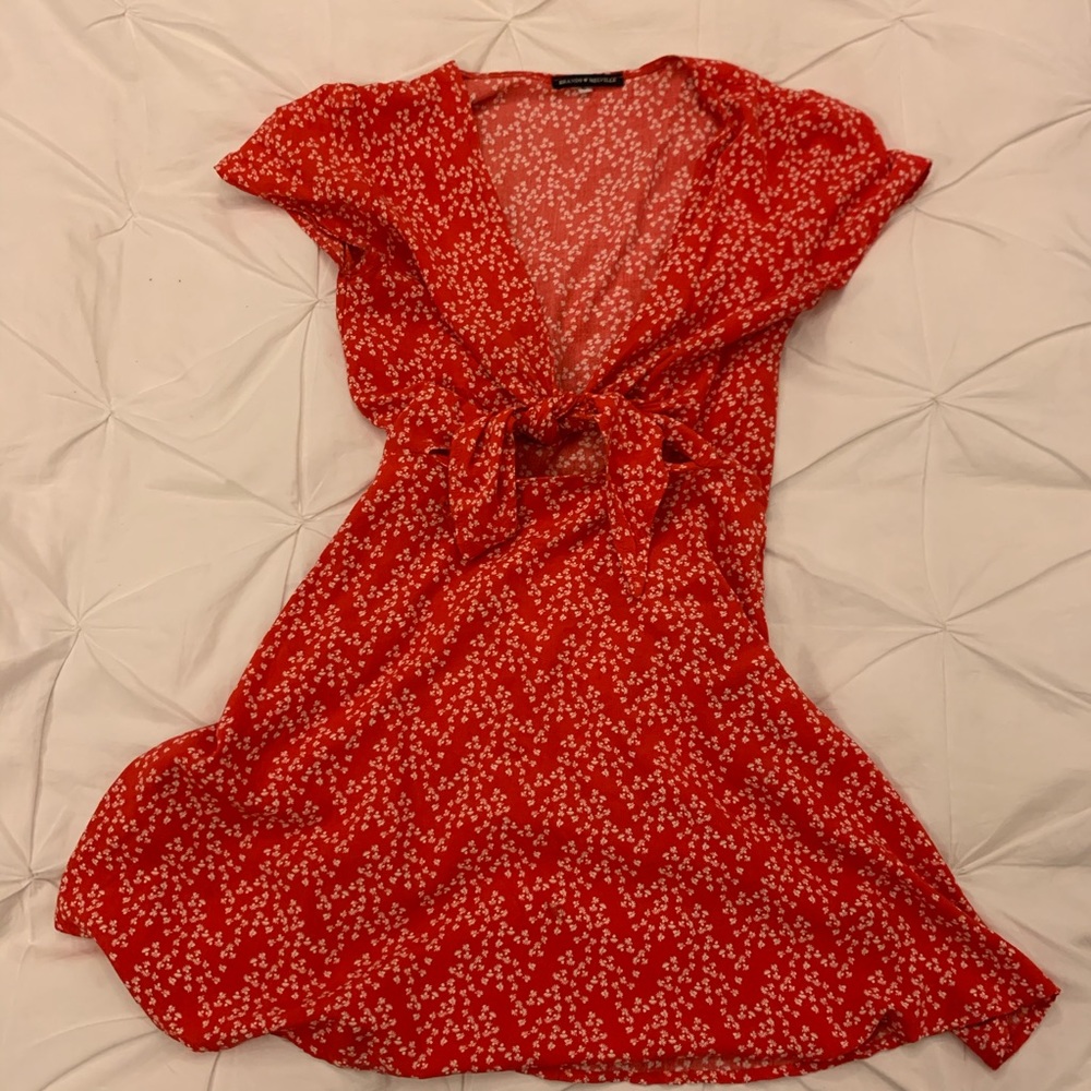 Brandy Melville red tie dress